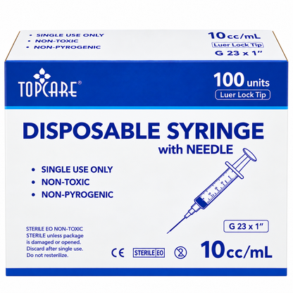 Disposable Syringe 10cc TOPCARE (100’s)