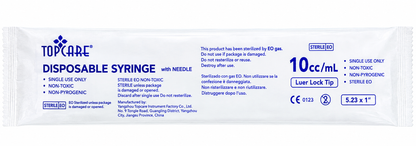 Disposable Syringe 10cc TOPCARE (100’s)