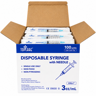 Disposable Syringe 3cc TOPCARE (100’s)
