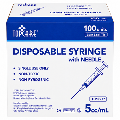 Disposable Syringe 5cc TOPCARE (100’s)