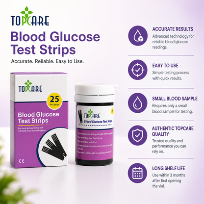 Topcare Glucose Strips 25's