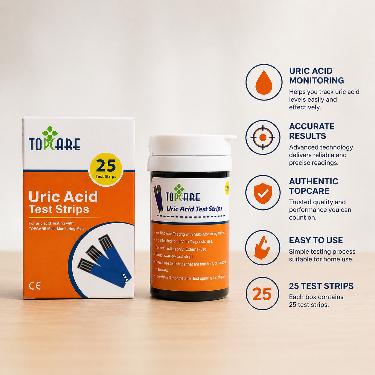 Topcare Uric Acid Strips 25's