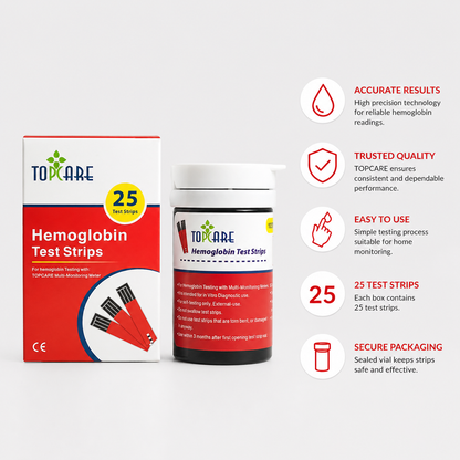 Topcare Hemoglobin Strips 25's