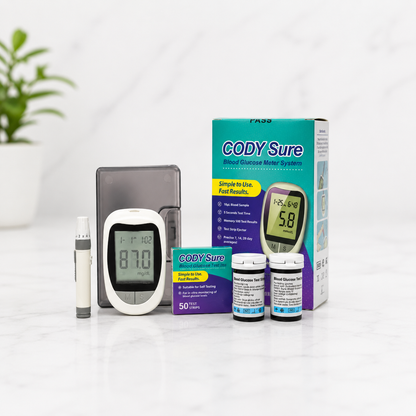 CODYSure Glucometer + Glucose Strips 50's ( 1 Set )
