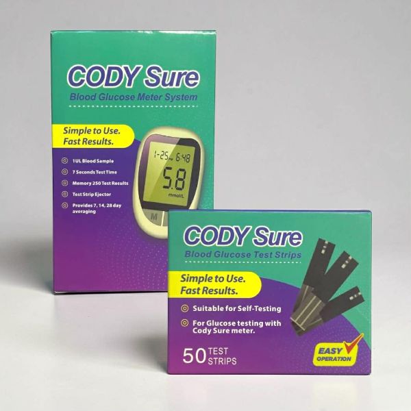 CODYSure Glucometer + Glucose Strips 50's ( 1 Set )